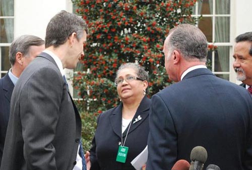 Beverly Hall and Arne Duncan at the White House