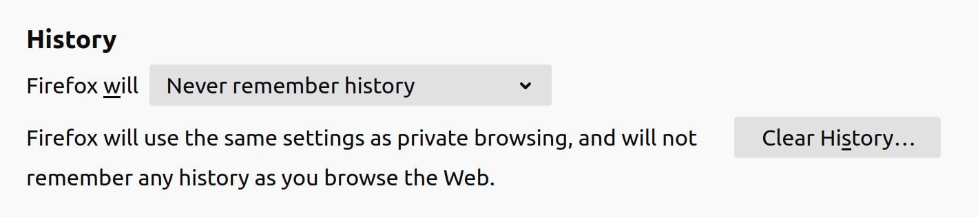 Don't remember browser history. World history? Remember that.