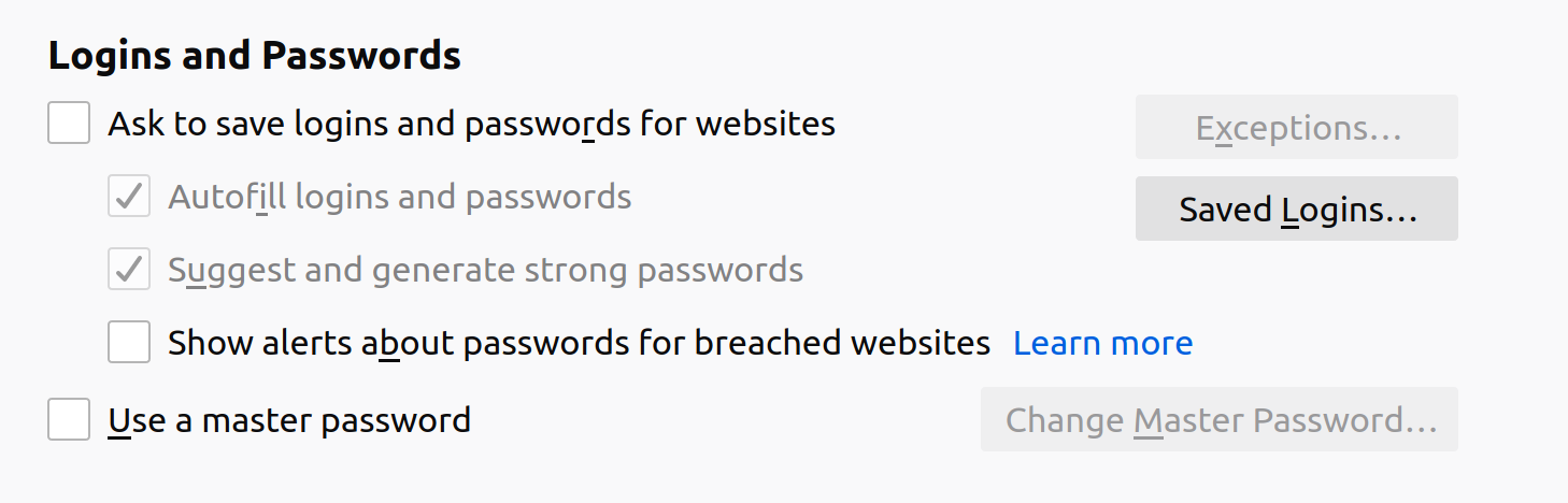 Logins and Passwords